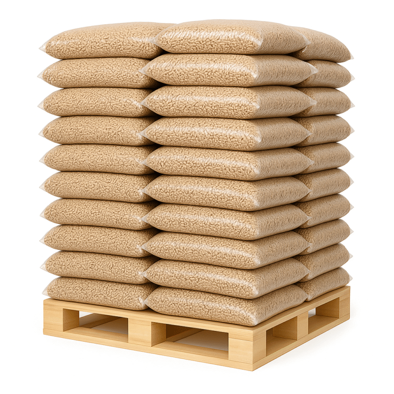 Palette de Pellets en sac – 70 unités – 1050 kg