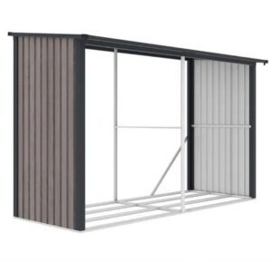 Abri bûches métallique – 5.78 m² – 302 x 119 x 190 cm
